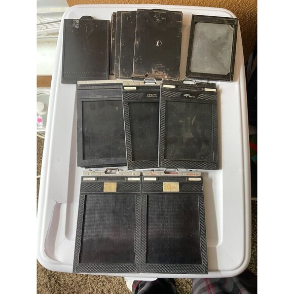 Vintage Metal Film Holder lot of (11) different assorted film trays